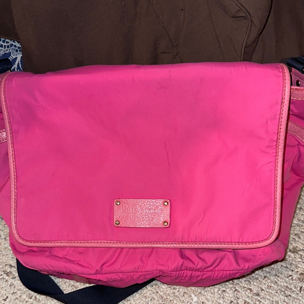 Kate Spade Pink Baby Bag with Flap-Over Design